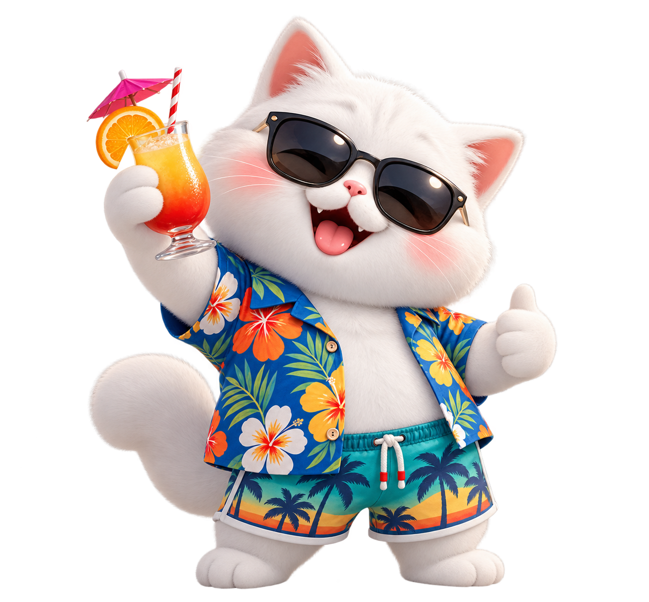 Takito listo para unas vacaciones en el Caribe